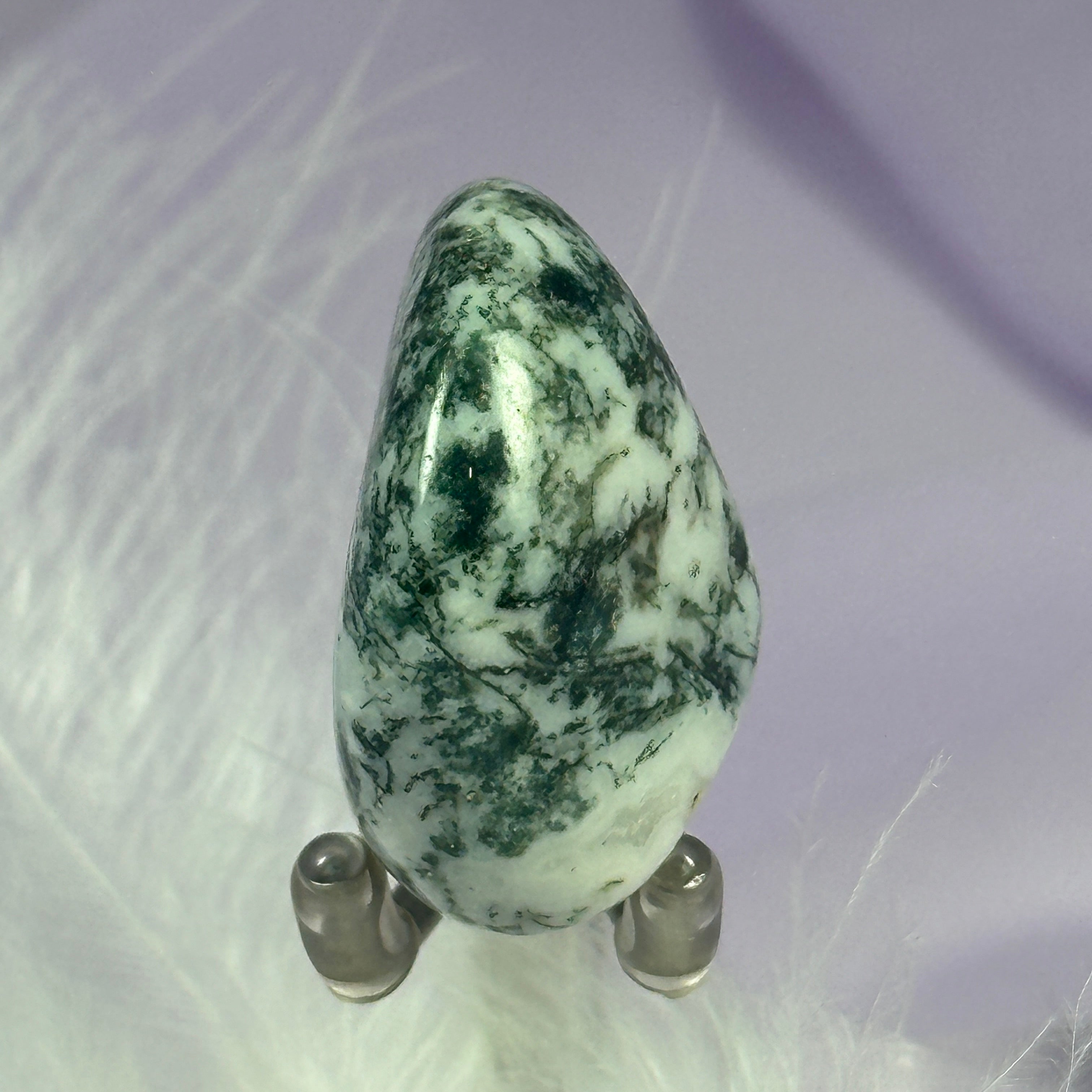 Beautiful Tree Agate crystal tumble stone 16.4g SN43547
