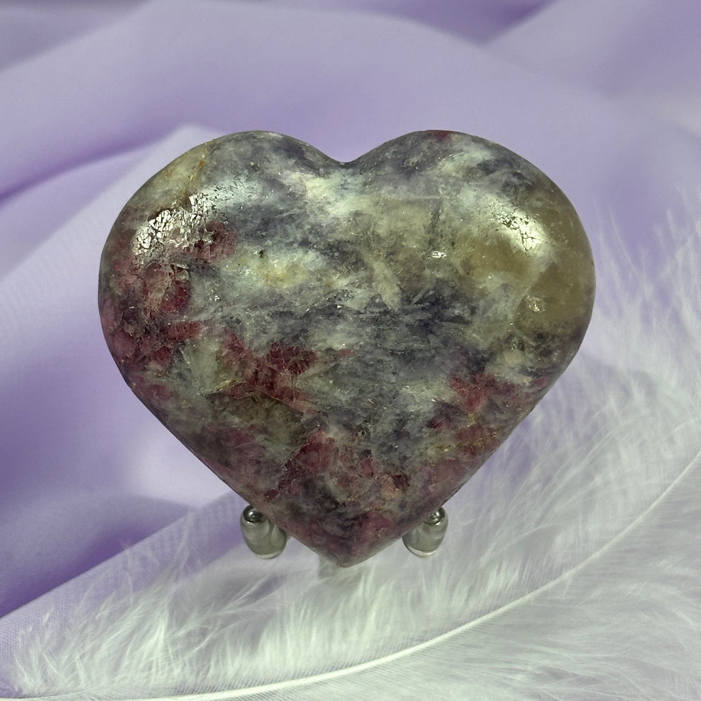 New!! large Unicorn Stone polished heart 80g SN56206