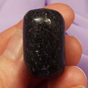 Rare Black Gabbro with Bronzite tumblestone 'Simply Be' 18.9g SN21691