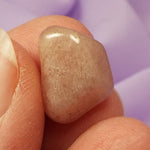 2 x small Pink Grossular Garnet tumblestone 'Face Crisis/Challenge' 6.1g SN30957