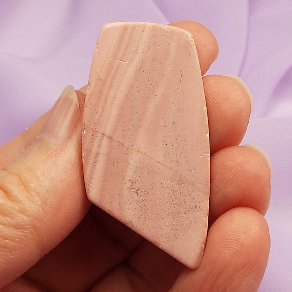 Flat hand polished piece Pink Opal crystal 9.5g SN32699