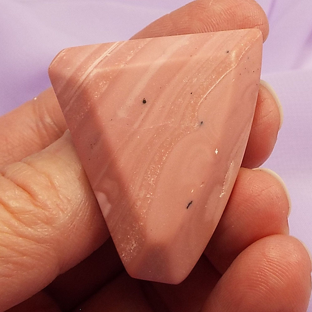 Flat hand polished piece Pink Opal crystal 12.3g SN32799