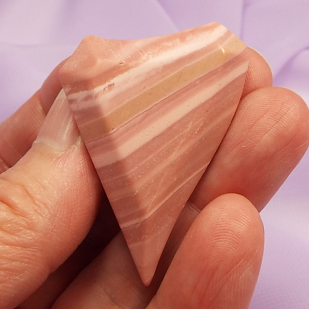 Flat hand polished piece Pink Opal crystal 9.8g SN32869