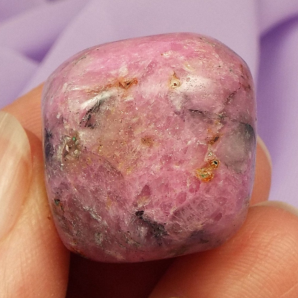 Rare Cobaltean Calcite tumblestone 'Emotional Healing' 18.9g SN45011