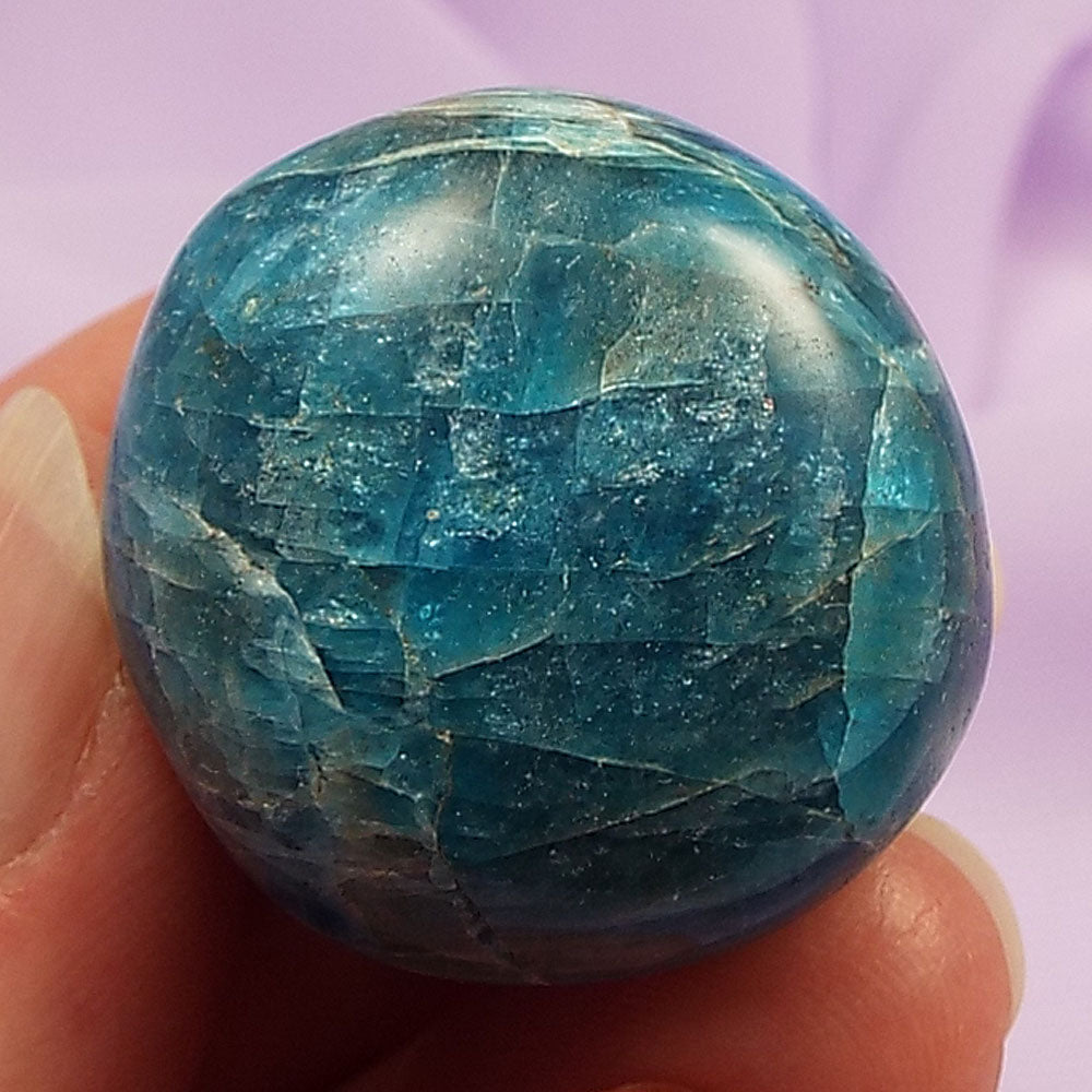 Large Blue Apatite tumblestone 'Expand Knowledge' 31g SN46851