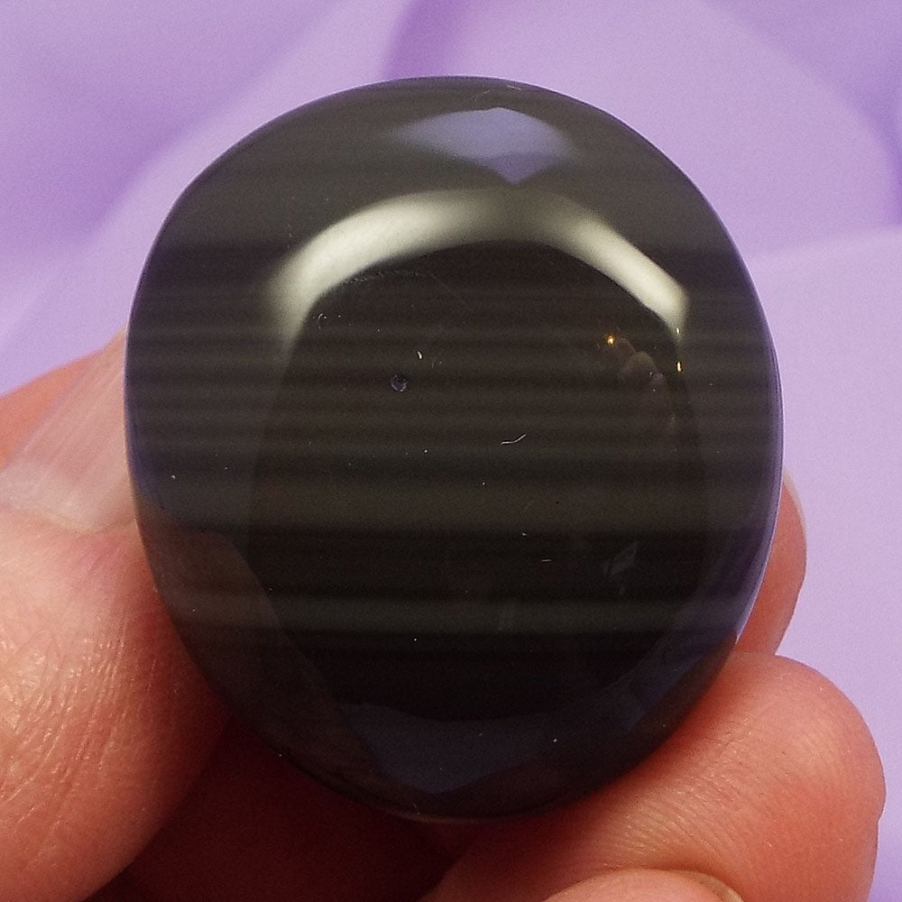 Large Platinum Obsidian tumblestone 'Emotional Change' 20g SN51676