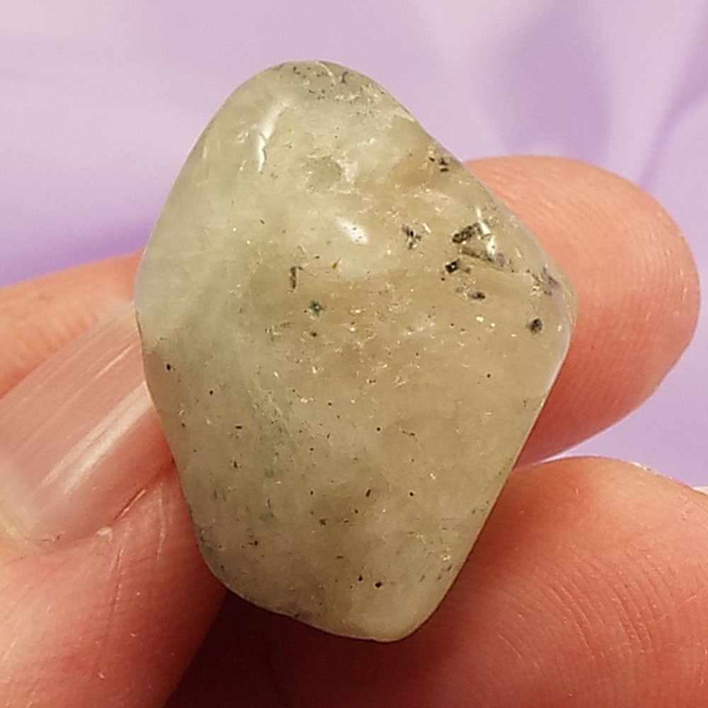 Rare Green Kunzite tumblestone 'Connect to Other Worlds' 11.6g SN51805