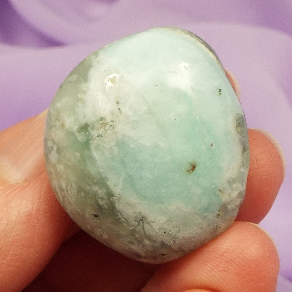 Rare Mexican Blue Opal tumble stone 16.3g SN52846