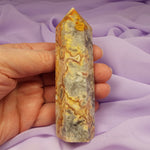 Large Crazy Lace Agate crystal tower 153g SN53279