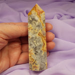 Large Crazy Lace Agate crystal tower 153g SN53279