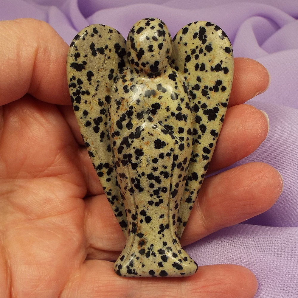 Large Dalmatian Stone angel 'Find Your Inner Child' 83g SN53286