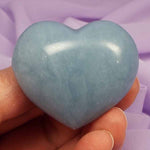 Angelite heart, Blue Anhydrite 55g SN51840