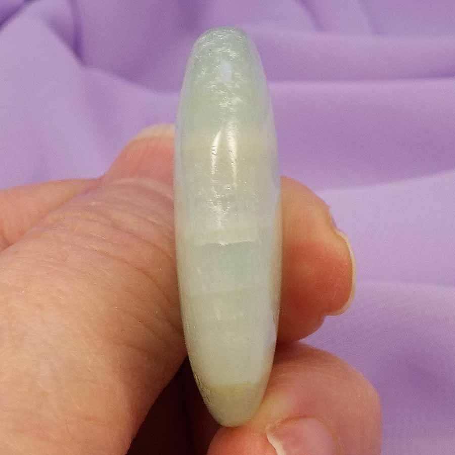 Banded Green Calcite smooth stone 'New Possibilities' 30g SN54265