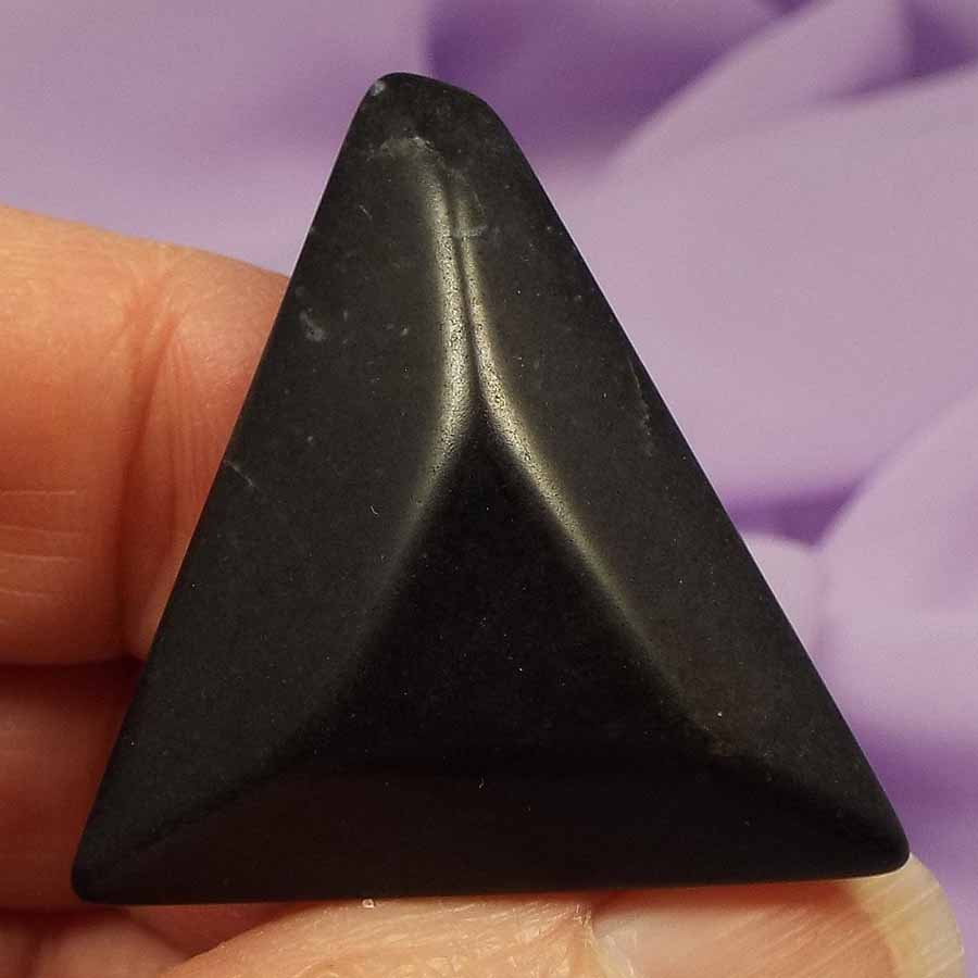 Rare flat hand polished piece Black Nephrite Jade 8.1g SN37101