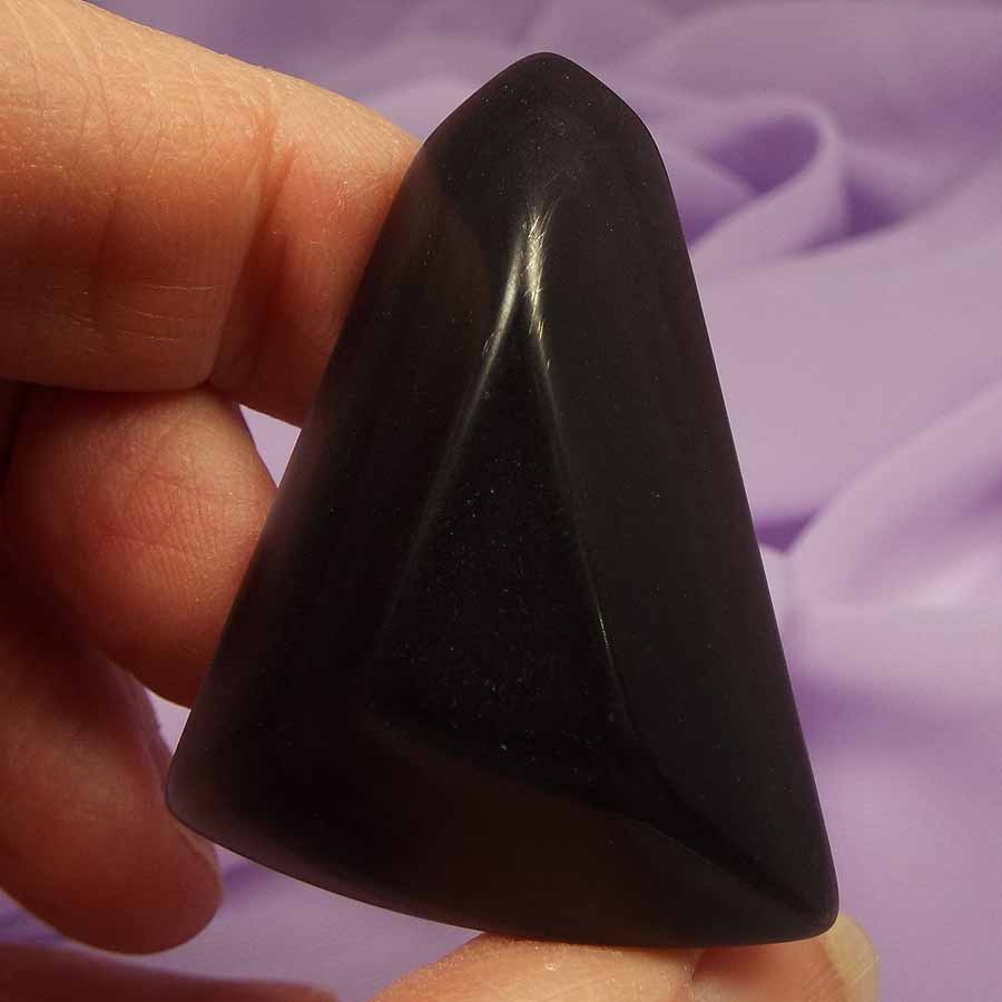 Flat polished piece Black Obsidian 'Drop That Baggage' 18.8g SN38543