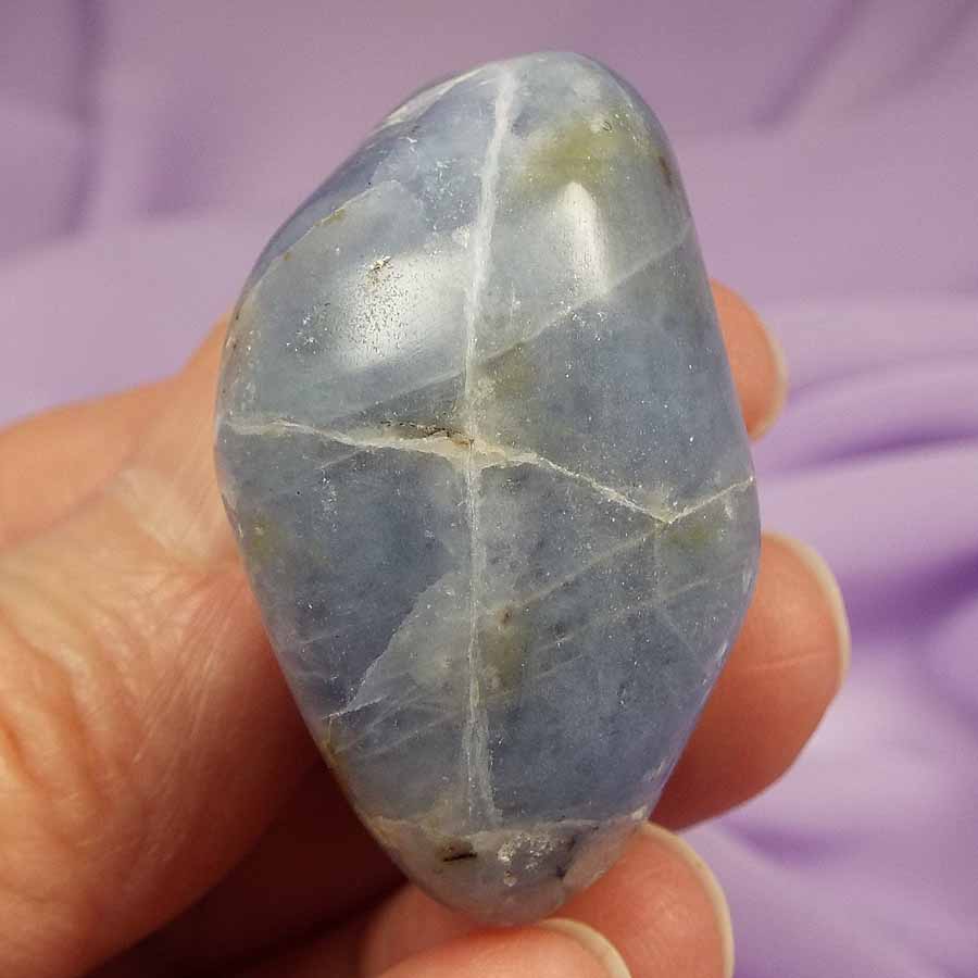 Very rare large Blue Hackmanite tumble stone, Sodalite 28g SN54423
