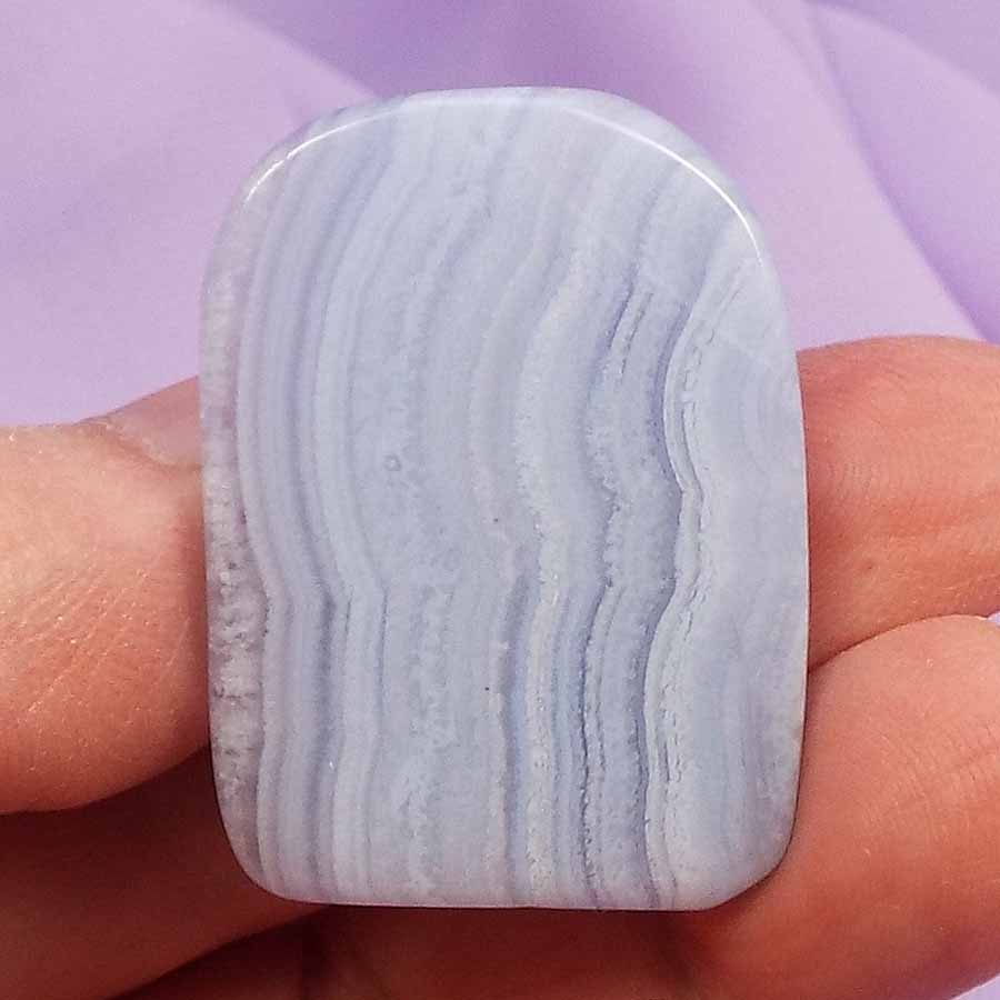A grade Blue Lace Agate polished slice 12.5g SN51208