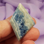 Flat hand polished piece Blue Scheelite crystal 11.3g SN32524