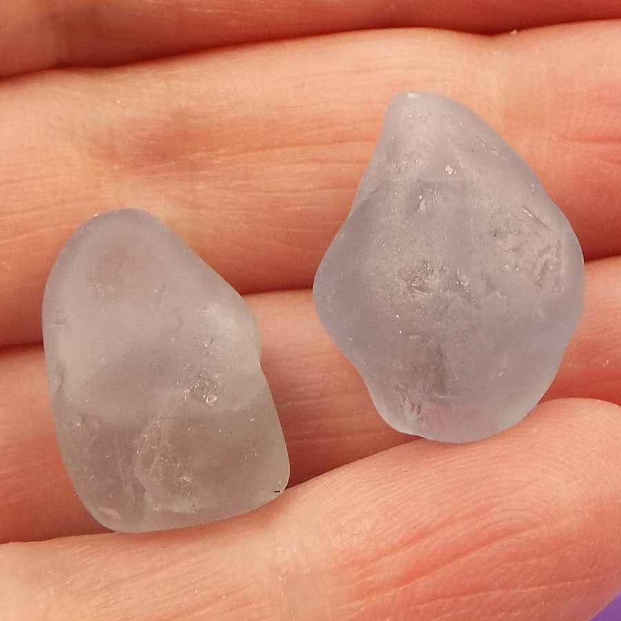 Two tumbled Celestite stones 'Angel Contact' 13.0g SN53953