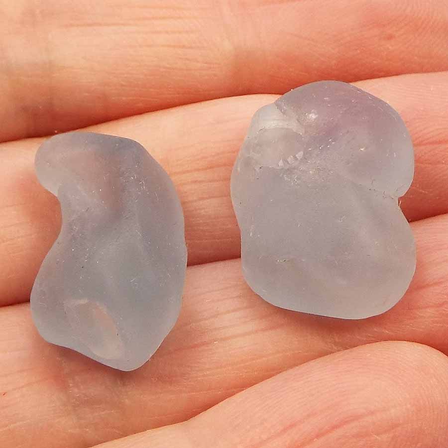 Two tumbled Celestite stones 'Angel Contact' 13.7g SN53955