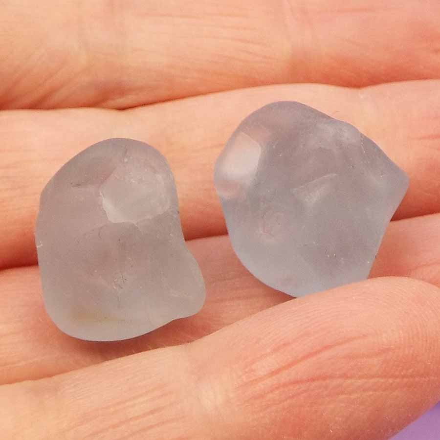 Two tumbled Celestite stones 'Angel Contact' 12.7g SN53957