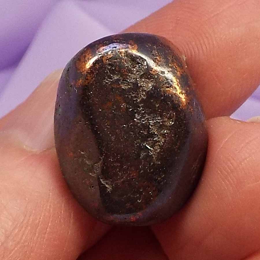 Cobaltean Calcite Copper Malachite tumblestone 'Self Discovery' 15.4g SN34250