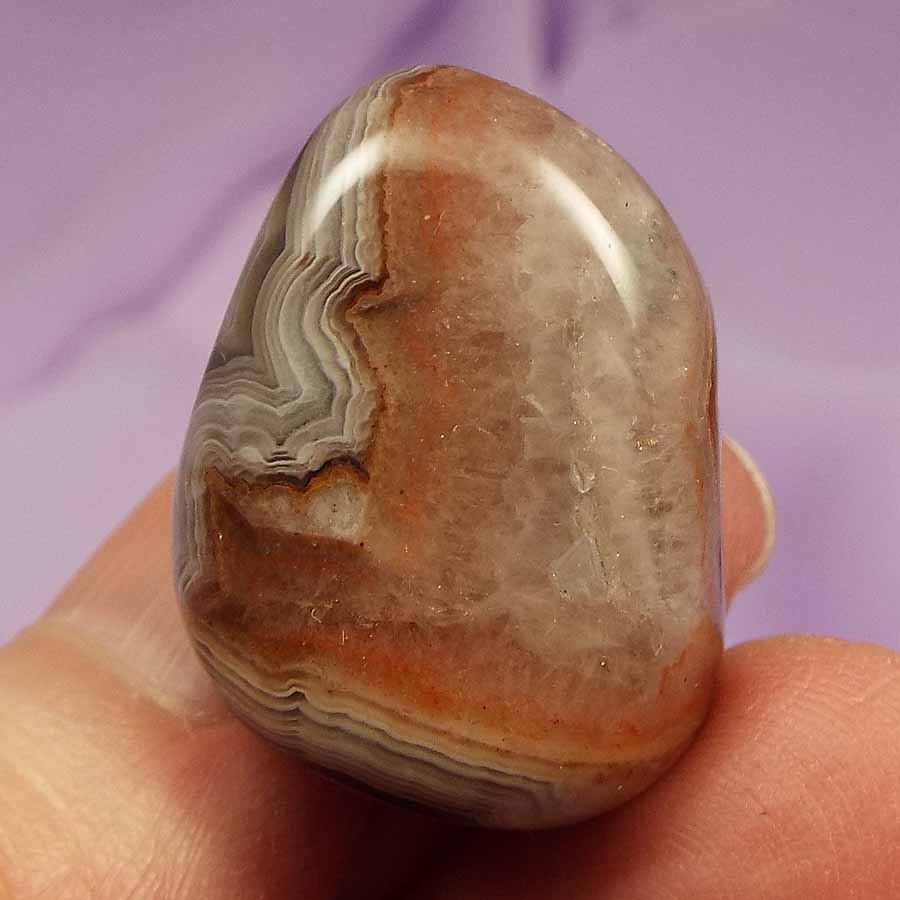 Crazy Lace Agate tumble stone 'The Laughter Stone' 12.5g SN48984