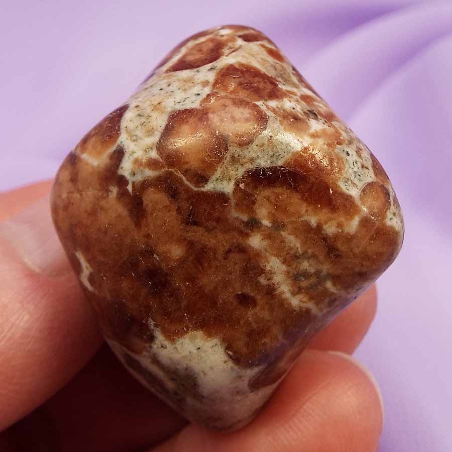 Spessartine Garnet in Limestone tumblestone 'Positive Change' 32g SN50577