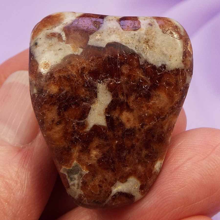 Spessartine Garnet in Limestone tumblestone 'Positive Change' 23g SN50581