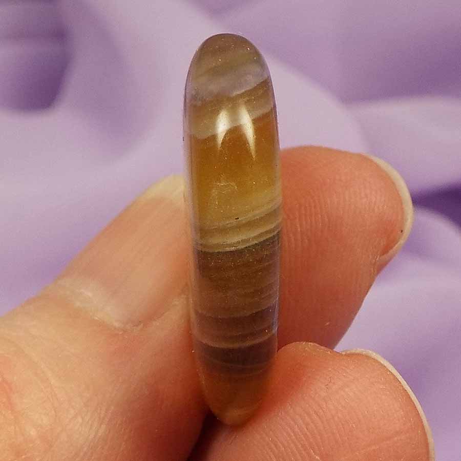 Small Golden Rainbow Fluorite flat stone 6.3g SN48060