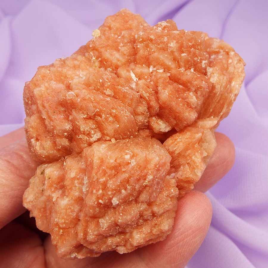 Beautiful colour Peach Stilbite cluster 'Spiritual Journey Stone' 146g SN42730