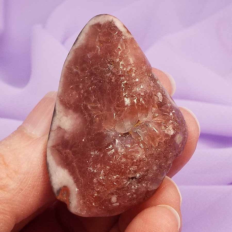 Rare Pink Amethyst hand polished stone 'Divine Love' 26g SN44837