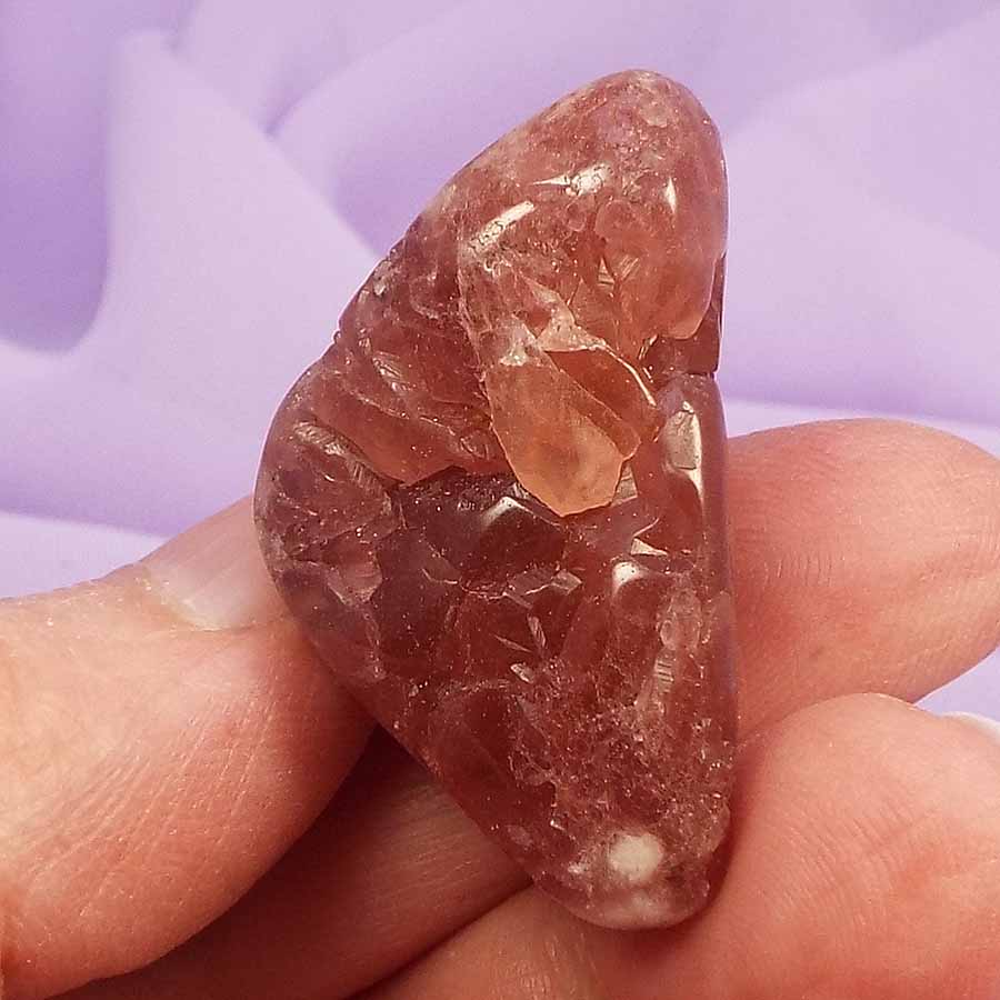 Rare Pink Amethyst hand polished stone 'Divine Love' 17.3g SN44843