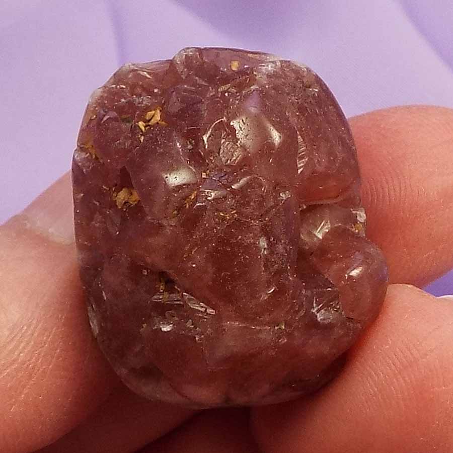 Rare Pink Amethyst hand polished stone 'Divine Love' 16.5g SN49016
