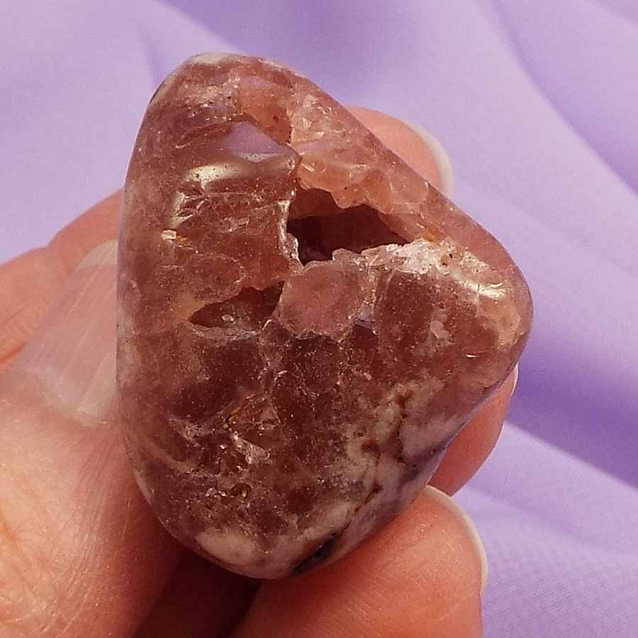 Rare Pink Amethyst hand polished stone 'Divine Love' 17.8g SN49020