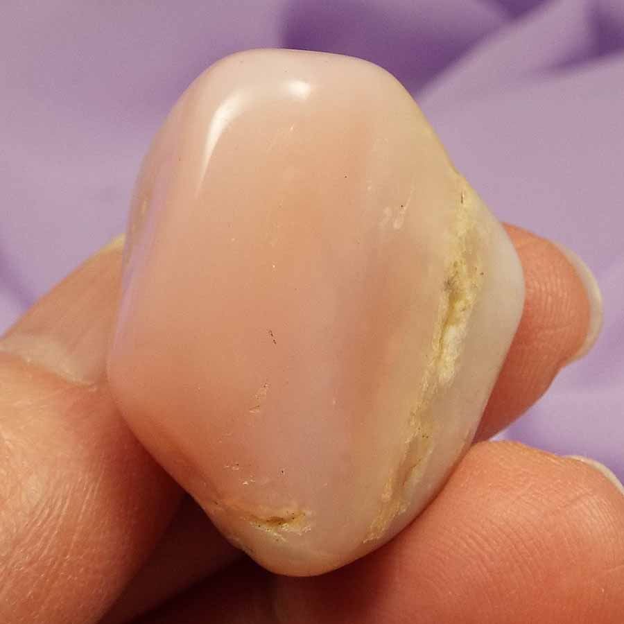Pink Opal crystal tumble stone 10.8g SN43995