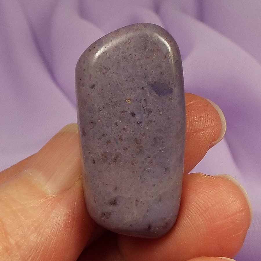 Rare A grade Purple Jade tumblestone 15.1g SN51586