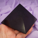 Large Shungite 10cm square base polished pyramid 586g SN45643