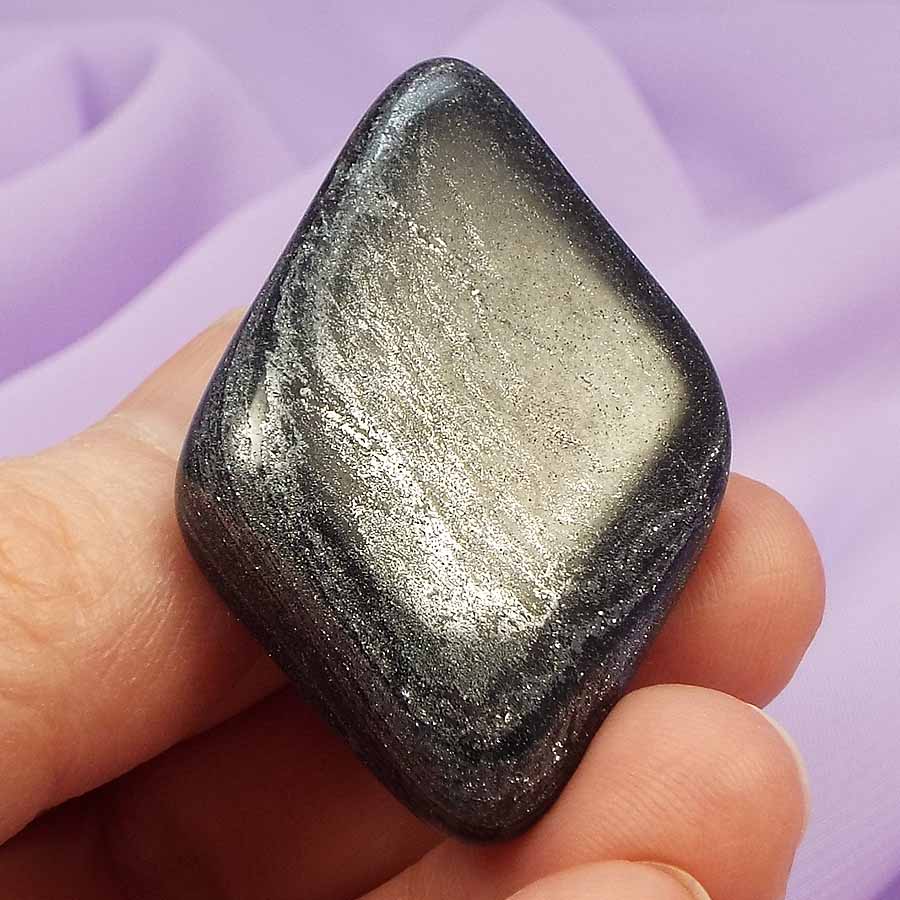 Rare sparkly Specular Hematite stone 'Contact with Other Worlds 26g SN54457