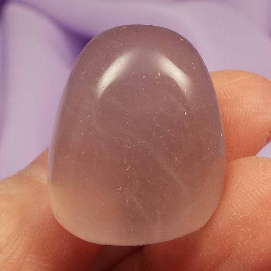 Rare Yttrium Fluorite tumble stone, Lavender Fluorite 16.9g SN12152
