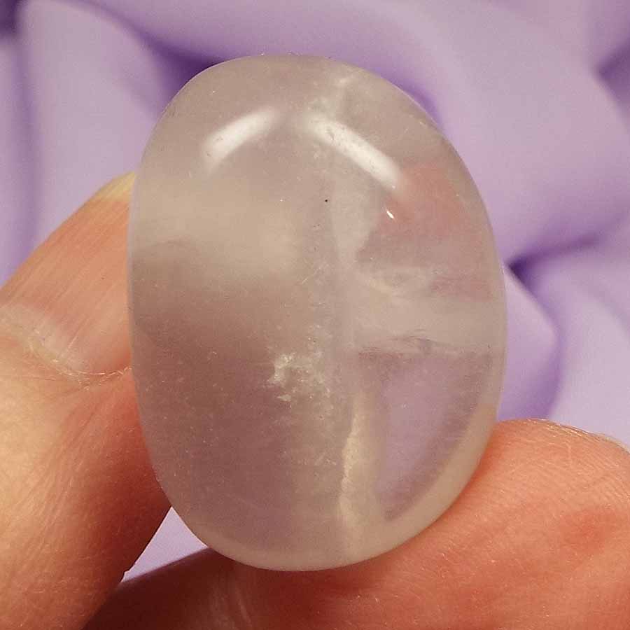 Rare Yttrium Fluorite tumble stone, Lavender Fluorite 17.3g SN14149