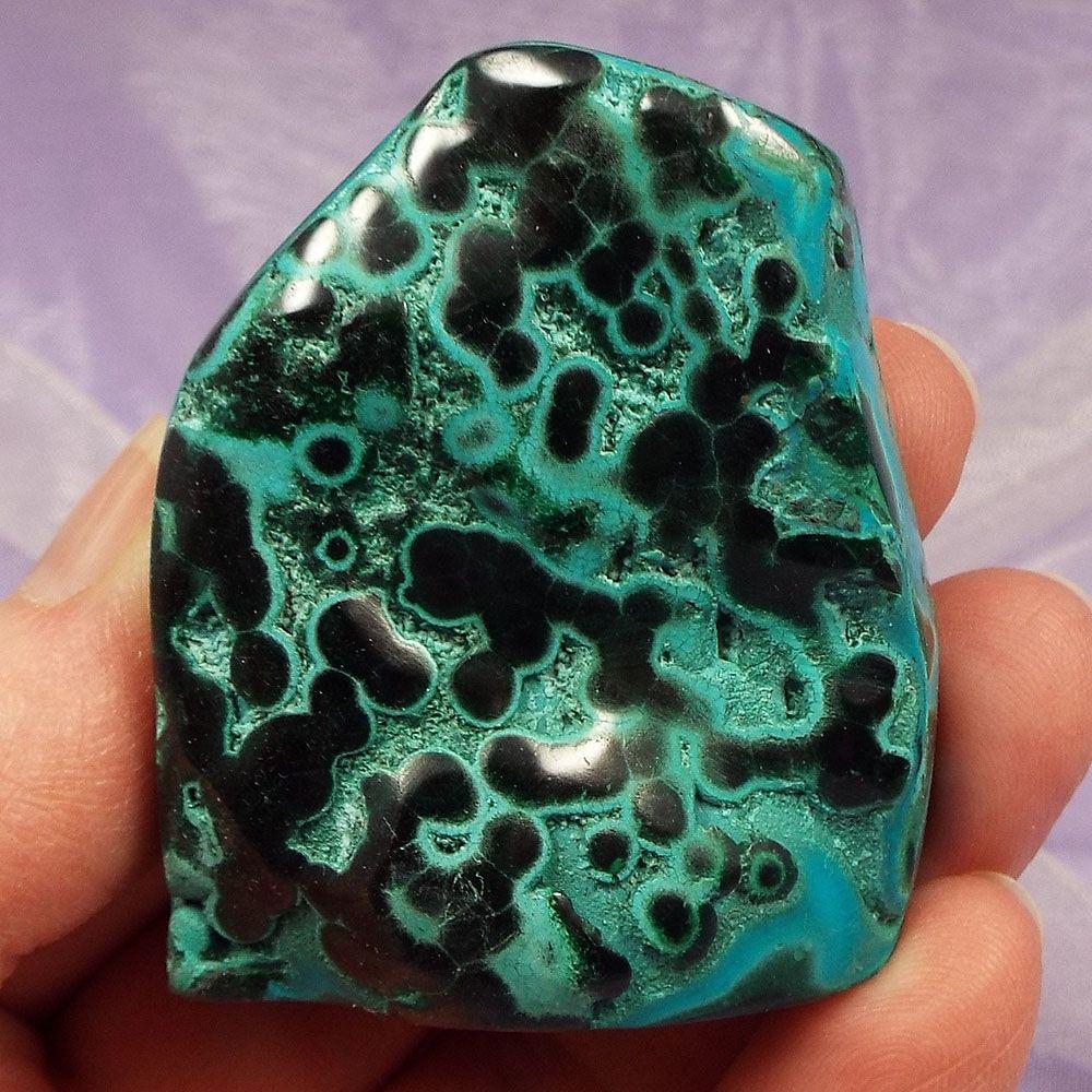 Chrysocolla with Malachite polished stone Malacolla 'Heal Rifts' 88g SN51154