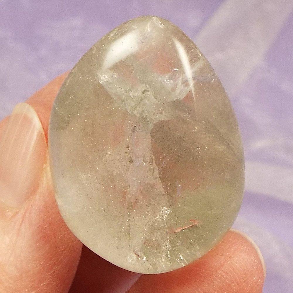 Clear Quartz with Green Chlorite tumblestone 'Cleanse/Purify' 21g SN45555