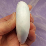 Large banded Blue and White Aragonite heart 184g SN46329