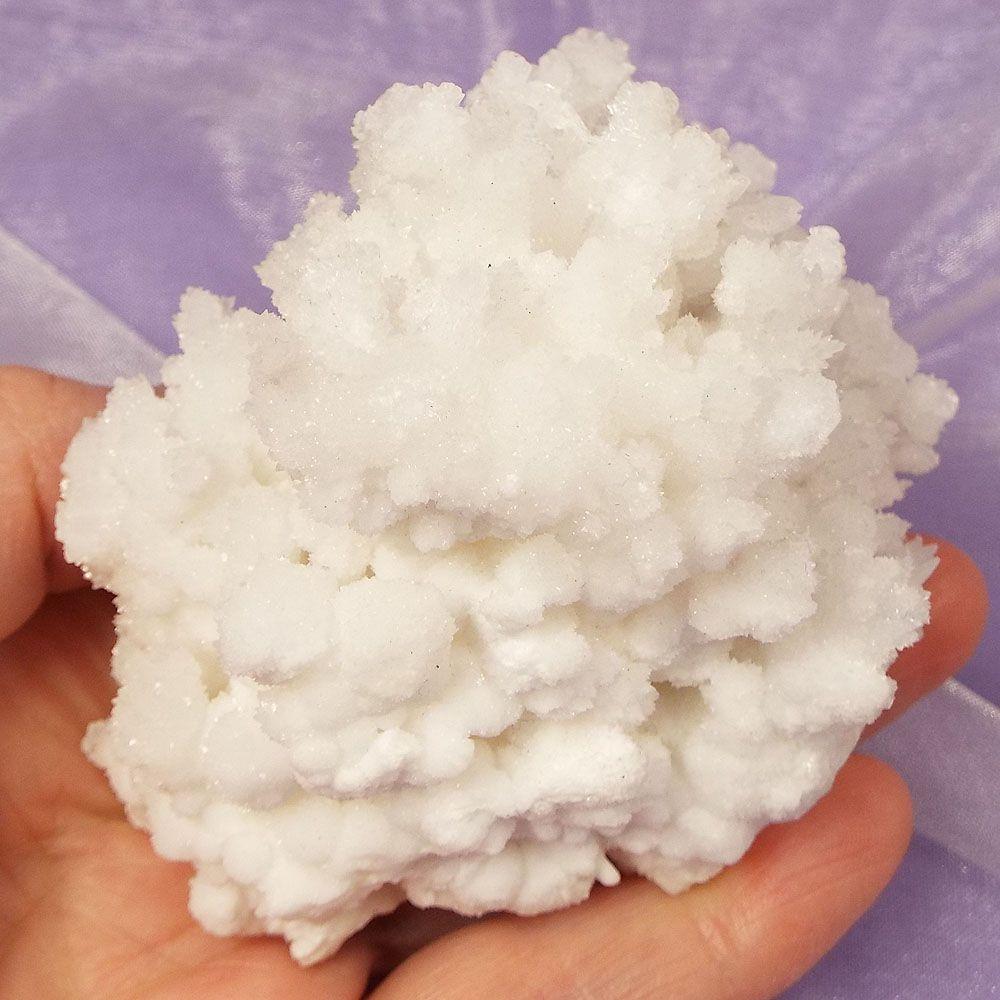 Sparkling White Cave Calcite Aragonite natural cluster 'Grow' 260g SN34583