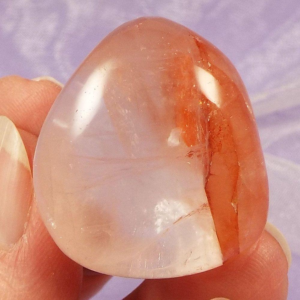 Large Red Hematite Quartz crystal tumble stone 29g SN44554