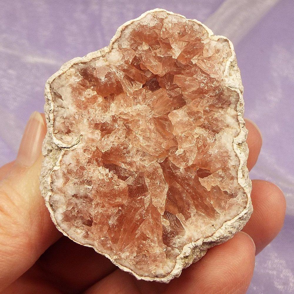 Rare Pink Amethyst geode piece 84g SN46834