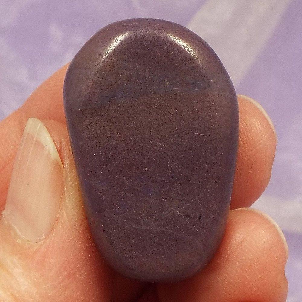 Rare Purple Jade tumblestone 'Enhance Intuition' 12.7g SN38148
