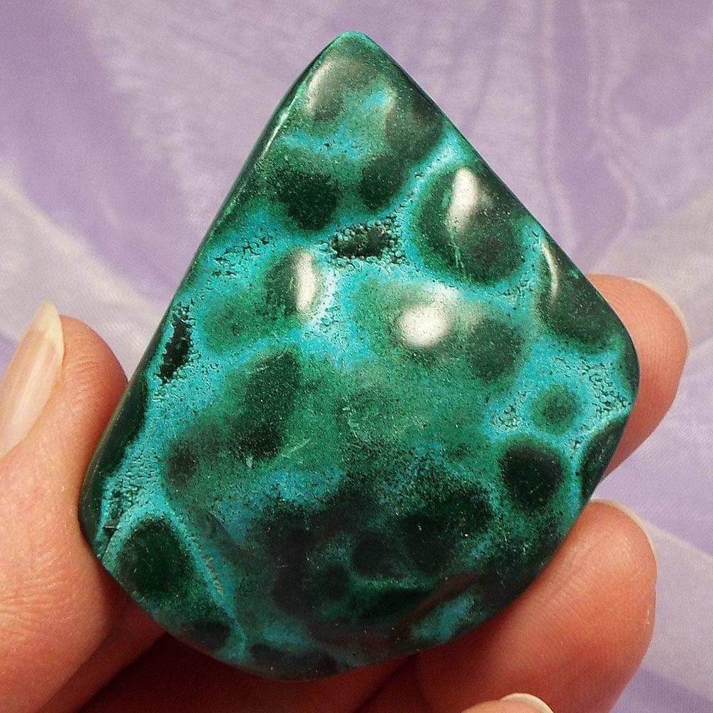 Chrysocolla with Malachite polished stone Malacolla 'Heal Rifts' 50g SN51155