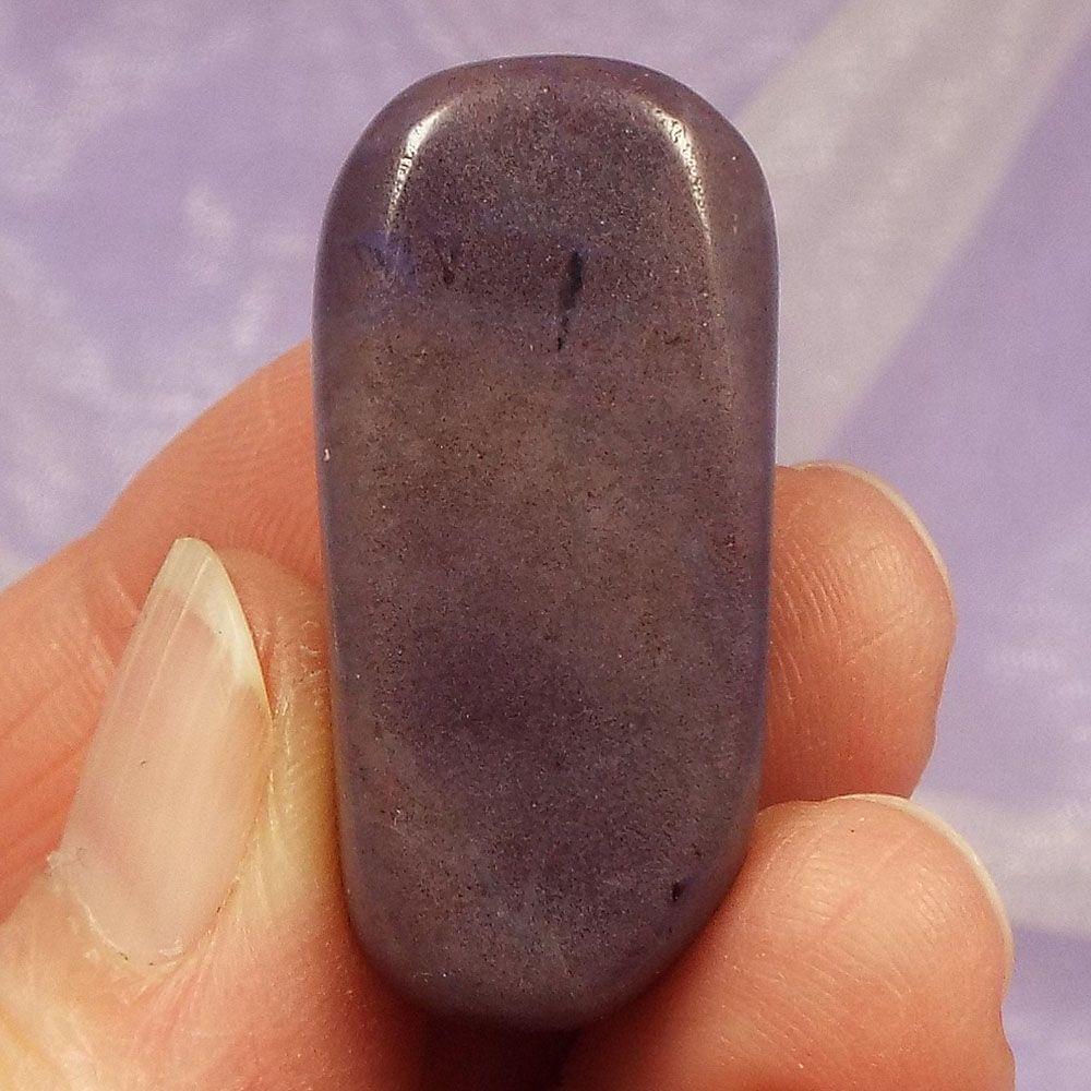 Rare Purple Jade tumblestone 'Enhance Intuition' 13.1g SN34350